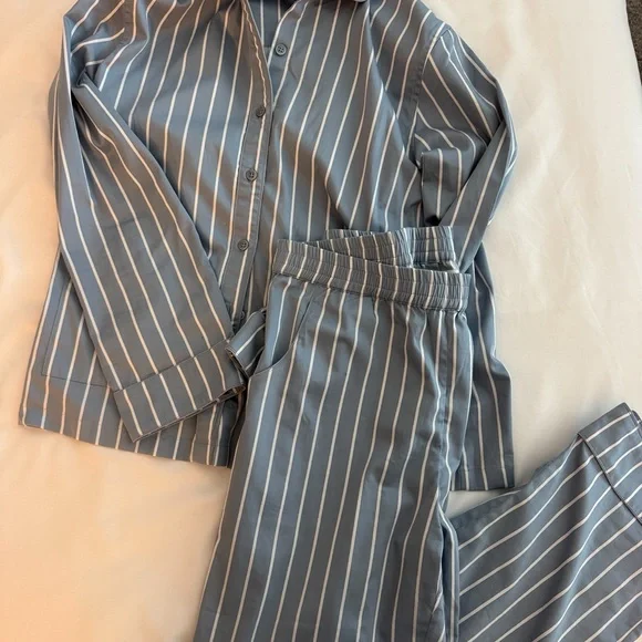 Lake Pajamas Blue Striped Women's Pajama Set - Picture 2 of 9
